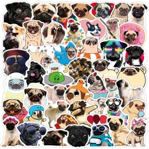 10/30/52Pcs The new Shar Pei Graffiti Waterproof Skateboard Travel Suitcase Phone Laptop Luggage Stickers DIY Kids Girl Toys