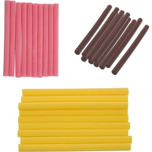 10pcs 100mm x 7mm Adhesive Hot Melt Glue Sticks For Hot Melt Glue Gun Brown