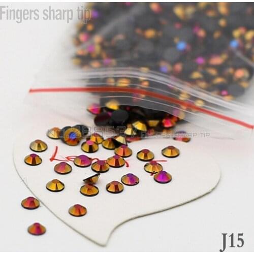 2017 Fingers Sharp Tip 1000pcs 3mm Milk Jelly beads nail art new Black Gold AB flat nail DIY mobile shell decorative diamond J15