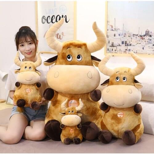 30/40/70cm Simulation cow doll cute plush stuffed cow toy childs Playmate soft and comfortable plush toy pillow babys gift