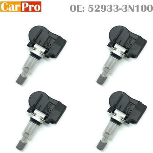 4 Pcs Tire Pressure Monitor Sensor TPMS for Kia Sorento for Hyundai Accent Genesis Coupe 52933-3N100 433Mhz 2014-2017
