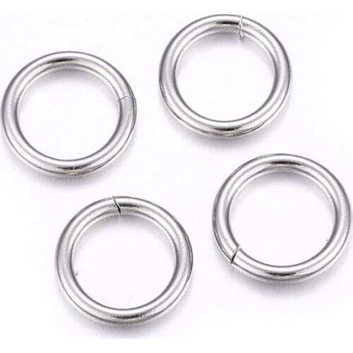 500pcs 10x2mm 304 Stainless Steel Split Rings Open Jump Rings Close but Unsoldered Rings Connectors Jewelry Making Accessories