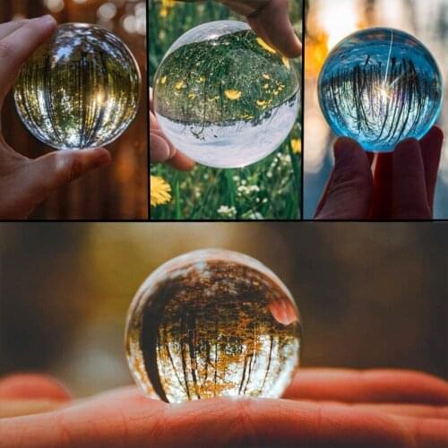40/50/60/80/90mm Clear Glass Crystal Ball Healing For Sphere Photography Photo N1HF