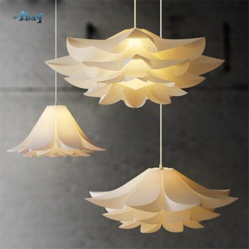 Art Deco White Lotus Pendant Lights Minimalism Kitchen Living Room Hanging Lamp Dining Room bar Fixtures luminaire dropshipping