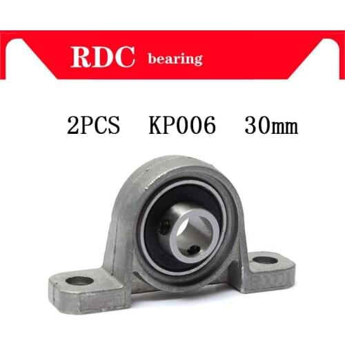 Free Shipping 2pcs KP006 30mm High quality pillow block bearing zinc alloy insert linear bearing shaft support CNC part