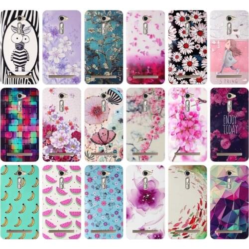 5.0 inch) Case for Asus Zenfone 2 ZE500CL 2E Z00D Zenfone2 5.0" Colorful Flower Pattern Phone Case For Asus Phone Back Cover