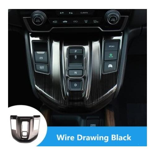 Gear shift panel decorative sequins Stainless Steel trim 1pcs for Honda CRV CR-V HYBRID RHD LHD 2017 2018 2019