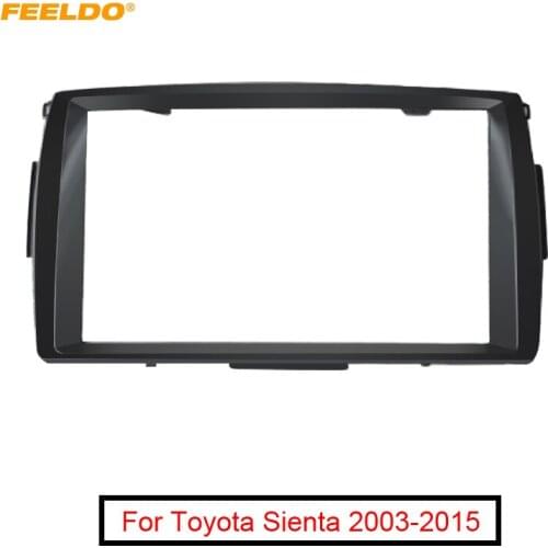 FEELDO Car CD/DVD 2DIN Radio Fascia Frame Adaptor For Toyota Sienta 2003-2015 Stereo Panel Dash Frame Trim Kit #FD4880
