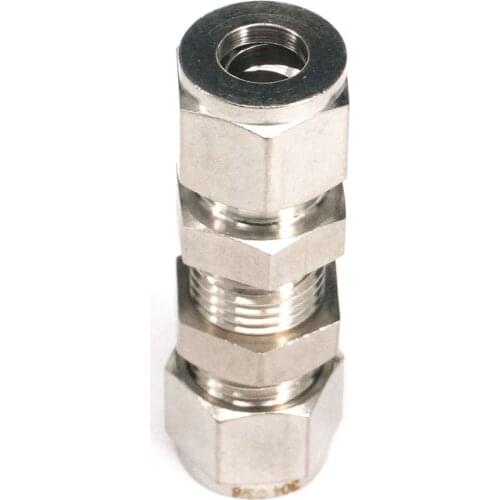Fit Tube O/D 8mm Bulkhead 304 Stainless Steel Ferrule Pneumatic Air Compression Fitting