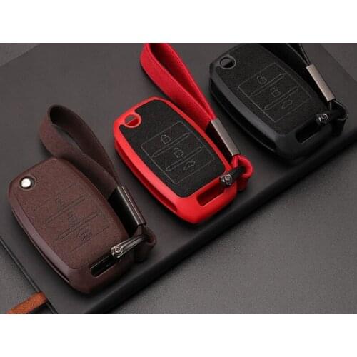 Car Leather Keychain Case Holder For KIA KX5 KX-CROSS Forte K2 RIO K3 K5 Sportage Opatima Carens Cerato Sid Soul Seed Flip Key