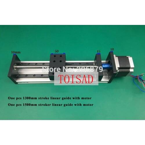 GX80-1300mm 1500mm effect stroke linear guide+Nema 23 stepper motor+Motor Driver+Bolt