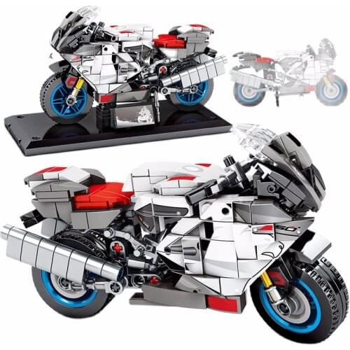 SEMBO City Off-road Motorbike MOC Model Bricks Speed Racing Motorcycle Creator Building Blocks Gifts Toys For Children