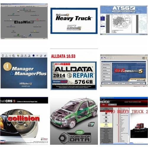 Hot sale Auto Repair software Alldata V10.53 & OD5 all data+mi..ll on-de...d 2015 atsg+elsawin 1tb hdd usb3.0 diagnostic tool
