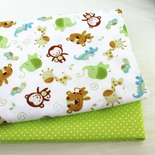 160*50cm Cotton fabric Printed Monkey Baby Girl Cotton Quilting Twill Cloth for DIY sewing patchwork Dress cloth sheet fabric