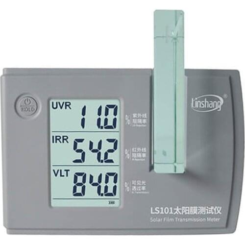 Solar Film Transmission Meter Ultraviolet Infrared Rejection Rate UVR IRR VLT Tester Window Tint Light Meter