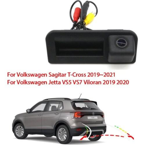 Rear View Camera For Volkswagen Bora Touareg Quest Tuyue Passat Sagitar 2019~2021 CCD Full HD Night Vision Trunk Handle Camera