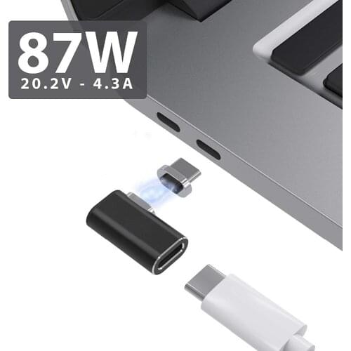 L-Tip USB-C Magnetic Adapter 5A 100W Type-C PD Converter for MacBook M1 Chip Dell XPS13 HP Spectre X360 Lenovo Yoga ThinkPad X1
