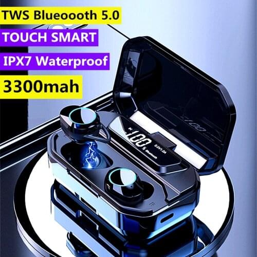 TWS Bluetooth 5.0 Earphones with Charging Box Wireless Headphone 6D Stereo Sports Waterproof Earbuds Headsets With Microphone