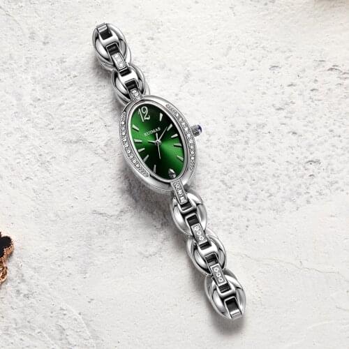 RUIMAS 2021 New Green Luxury Women Bracelet Watch Fashion Dress Womens Wrsitwatches for Ladies Lovers Gift Relógio Feminino