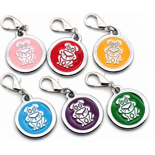 Wholesale 100 Pcs Dog Personalized Dog ID Tags Engraved Tag For Dogs Cats Collar Puppy Pet Accessories Customized Name Tags