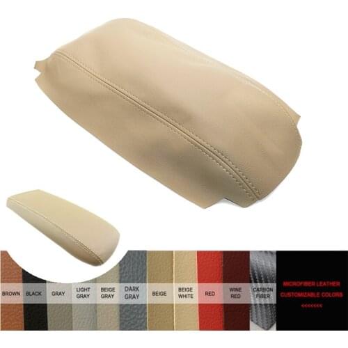 Beige For Ford Explorer 1995 1996 1997 1998 1999 2000 2001 Car Accessories Center Control Armrest Microfiber Leather Cover Decor