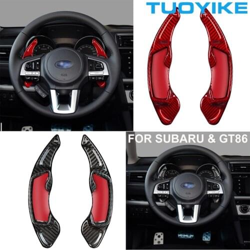 Styling Forged Carbon Fiber Central Steering Wheel Paddle Shifter Extension For Subaru GT86 XV BRZ Forester Legacy Outback WRX