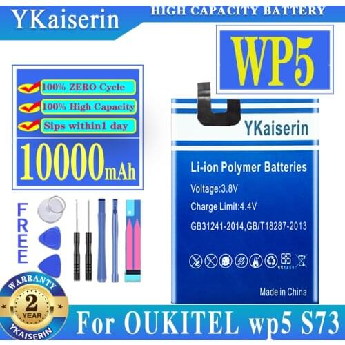 YKaiserin 100% New For Oukitel WP5 Pro Battery 10000mAh Replacement Accessory Accumulators For Oukitel WP5