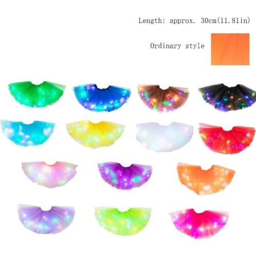 Little Girls LED Light Up Tutu Skirt Neon Colorful Luminous Party Dance Dress