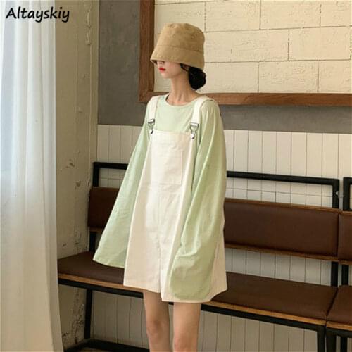 Rompers Women BF Style Oversized Big Pocket Design Chic Suspender Teens Streetwear Trendy All-match Cute College Girls Playsuits