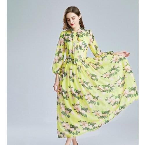Boho Women Fashion Floral Print Long Sleeve Beach Bohemian Kimono Robe Ladies 2021Summer High Quality Beautiful Happie Dress