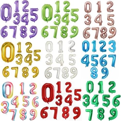 1pc 40Inch Macaron Blue Pink Foil Number Balloons 0 1 2 3 4 5 6 7 8 9 Birthday Party Baby Shower Wedding Decor Festival Ballon