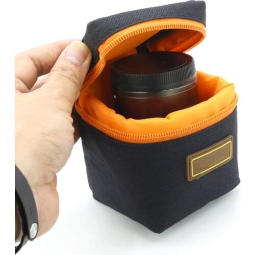 1PCS 7mm Thick Padded Camera Lens Bag Shockproof Durable Soft Camera Lens Protective Pouch Bag Case for DSLR Camera Lens
