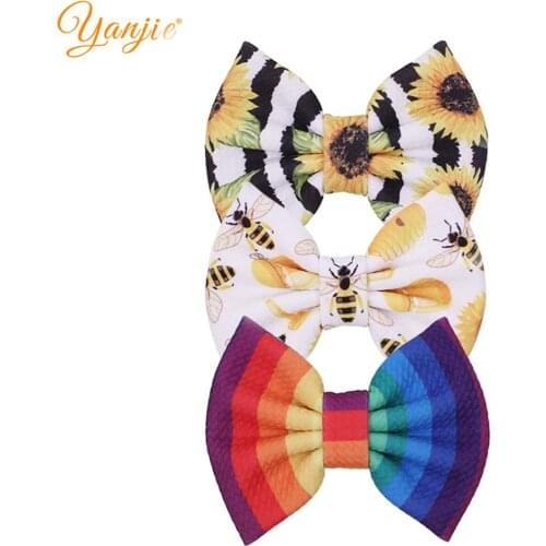 10pc/lot Waffles Hair Bows Barrettes 5'' Floral Texture Fabric Hair Clips For Women DIY Girls Hair Accessories Party Mujer