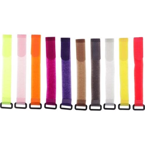 10 Pieces 20cm Fishing Rod Belts Nylon Reusable Fishing Rod Tie Fastening Strap Rope Holder