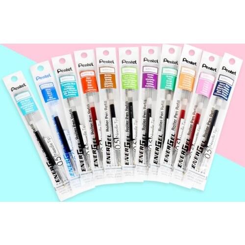 12pcs/box Pentel Energel X REFILL Needle Tip LRN5 Gel Ink Refill Fit for BLN75/105 0.5 Mm Black/Blue/Red/blueblack 12 Colors