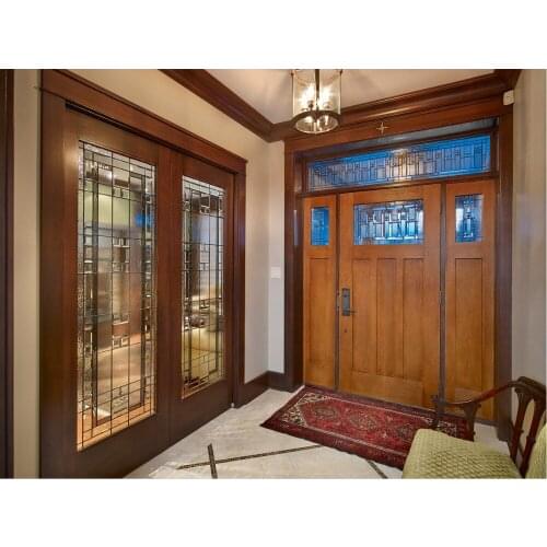 2017 new style 2-panel highly durable solid wood entry door paint grade interior wooden door entry doors ID1606029