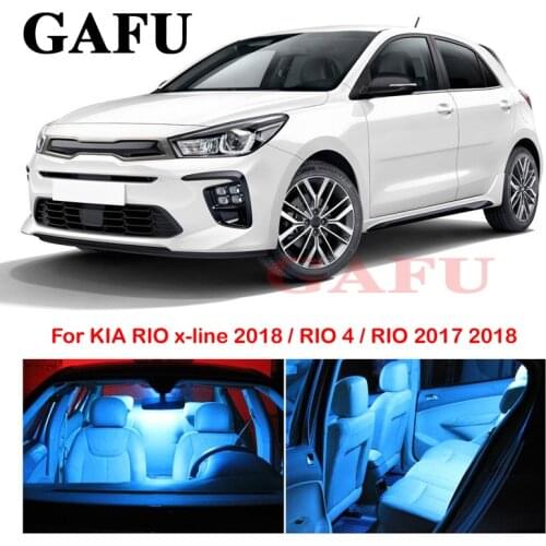 For 2017 2018 2019 2020 KIA RIO 4 Ice Blue Canbus LED Lamp Car Bulb Interior Package Kit Map Dome Trunk Plate Light 2 Pcs