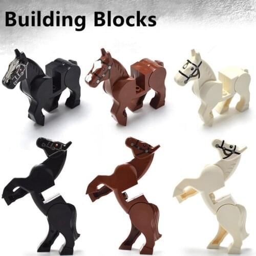4PCS Original Mobil Blocks Action Toy Horse Bricks Figures Men People Minifigs Grab Bag Gift Child Kids Toys
