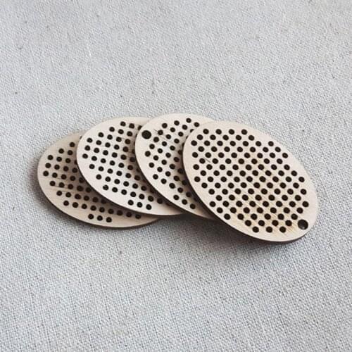 50 pcs oval blank cross stitch Diy wood ornament