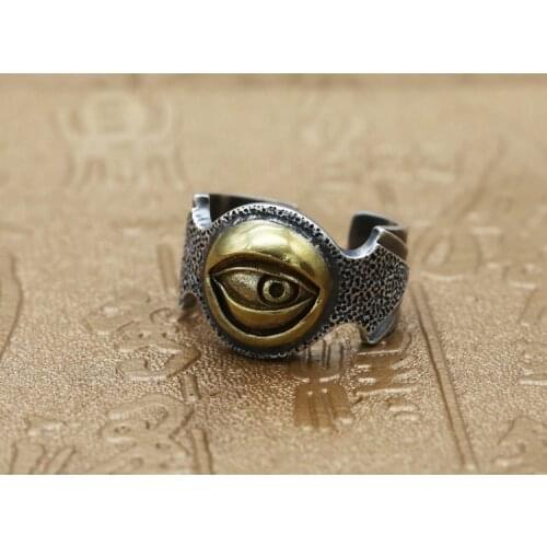 925 STERLING SILVER eye biker men mens rings Ring jewelry A5739