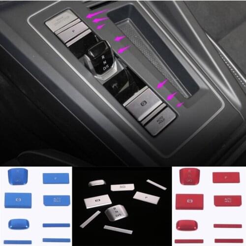 Style For Volkswagen VW Golf 8 MK8 2020-2021 Car Central Handbrake Auto Hold Button P Switch Gear Head R N D Decorate Cover Trim