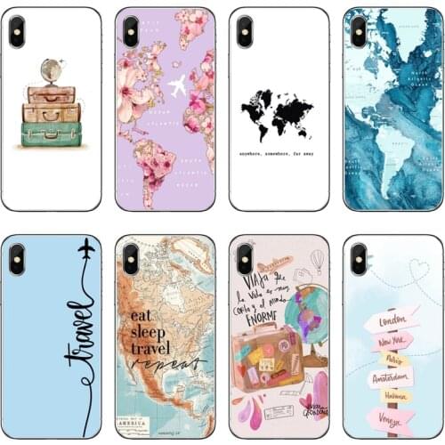 World Map Travel Just Go Soft Phone Case For Samsung Galaxy A70 A60 A50 A40 A30 A10 A9 A7 A5 A3 A8 A6 Plus 2018 2017 2016