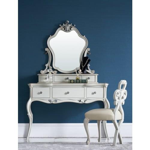Baijiahui French furniture European style dresser combination mirror stool neoclassical solid wood dressing