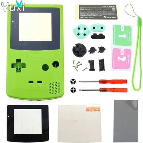 YuXi For Gameboy Color Light Classic Game Console Shell Case for GBC Housing Shell with Buttons Screen Lens Accessories