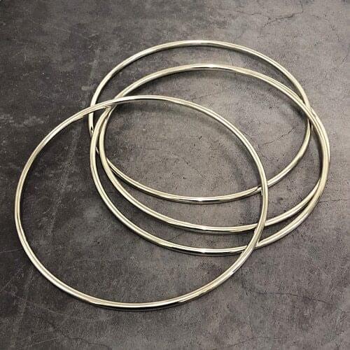 Jumbo Deluxe 8.7" Linking Rings (Set of 4, Chrome) - Magic Tricks Magia Magicians Classic Magic Stage Illusion Gimmick Fun Joke