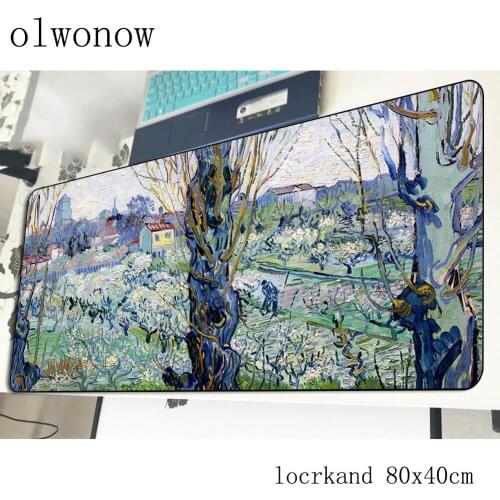 Van gogh mousepad gamer Aestheticism 800x400x2mm gaming mouse pad Indie Pop notebook accessories laptop padmouse ergonomic mat