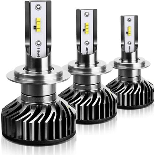 40Pcs Auto High Spot H4 LED H7 H11 H8 9006 HB4 H1 H3 HB3 MINI F2 Car Headlight Bulbs ZES 60W 8000LM Automobiles Lamp 6500K 12V