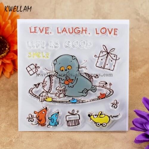 LIVE LAUGH LOVE LIFE IS GOOD Scrapbook DIY photo cards account rubber stamp clear stamp transparent stamp 10.5x10.5cm KW7050417