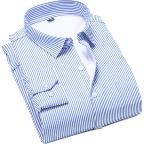 Aoliwen Brand Top Quality 2020 Winter Warm Bottoming long sleeve Shirt Men Flannel Shirt Thick Fleece Lining Thermal Shirt S-4XL