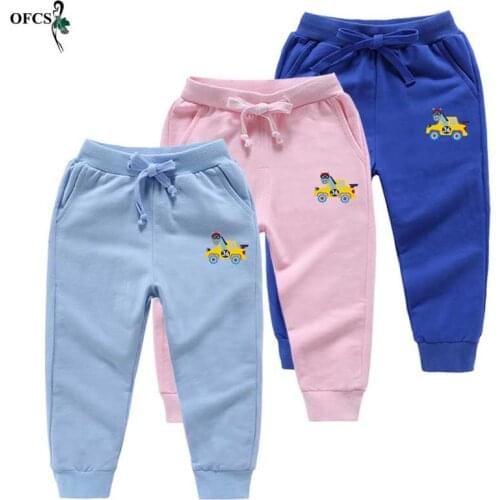 Selling Childrens Cotton Pants Boys Trousers Kids Spring Cartoon Pattern Sports Pants New 2-12Years Teenage Clothing Baby Pants